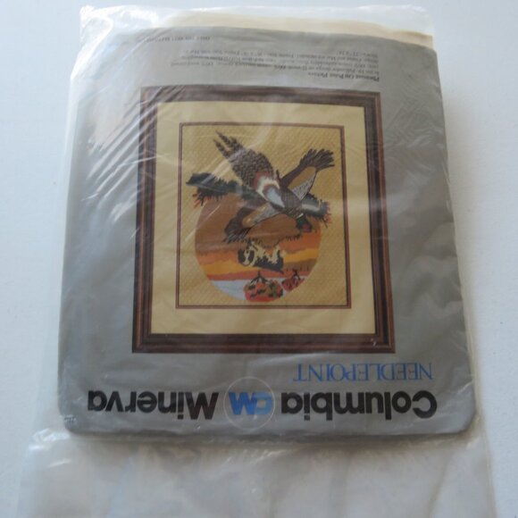 Pheasant on Point Picture Columbia Minerva Needlepoint Vintage kit #2114, 1984 - Picture 8 of 9